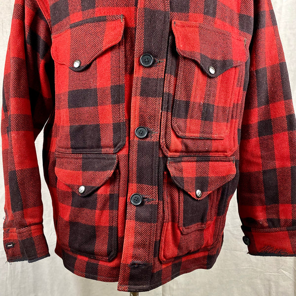 Lower Front View on Vintage 40's/50's Era Union Made Filson Wool Mackinaw