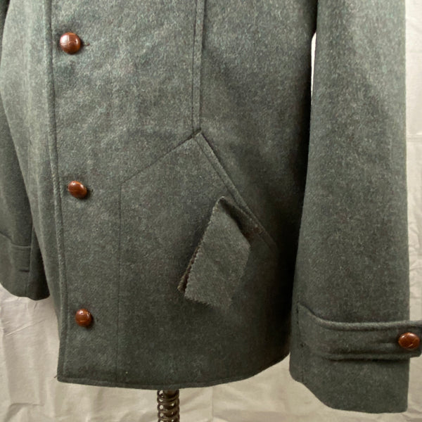 Left Lower View on Vintage Union Made Filson Wool Car Coat