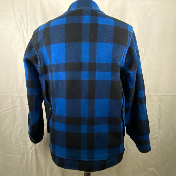 Rear View of Vintage Union Made Cobalt Filson Mackinaw