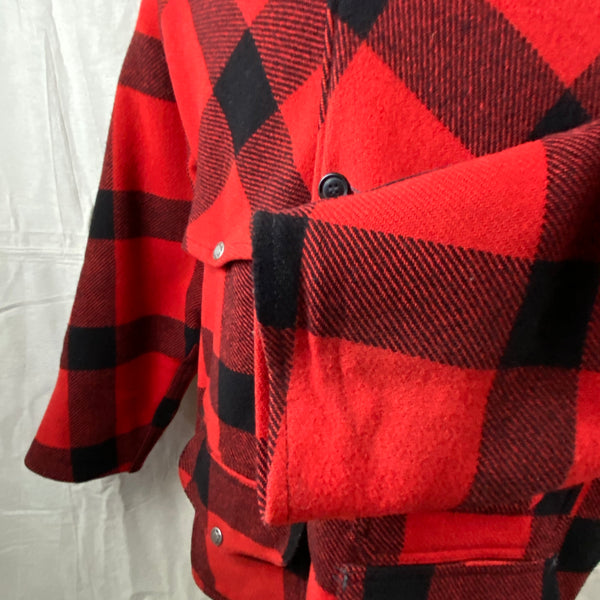 Left Cuff View on Filson Double Mackinaw