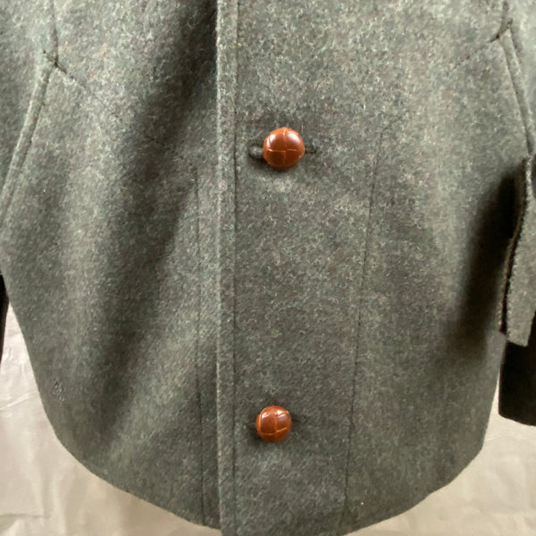 Lower Button View of Vintage Union Made Filson Wool Car Coat