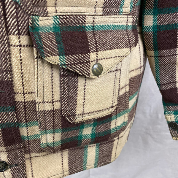 Lower Compass Pocket View on Rare Union Made Filson Mackinaw