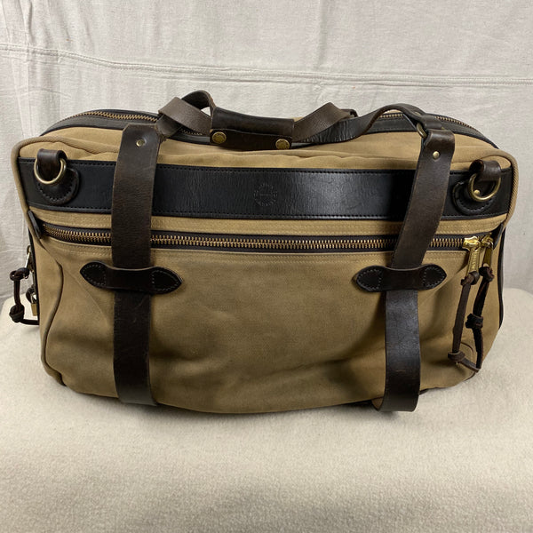 Other Side View of Vintage Filson Pullman Rugged Twill Suitcase with Talon Zippers