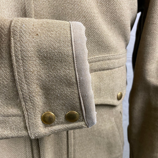 Right Cuff View on Vintage Pendleton Wool Tan Coat