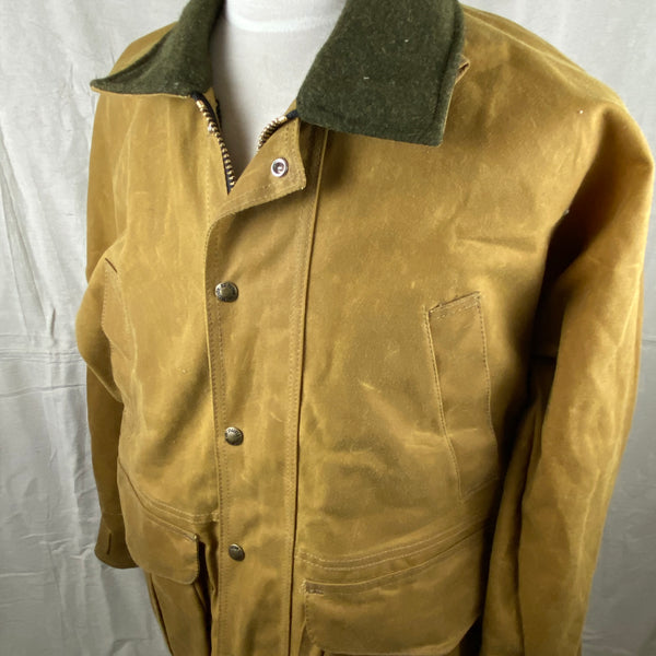 Upper Left Shoulder View of Filson Tin Cloth Field Jacket NWOT Size M