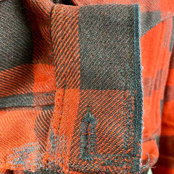 Right Cuff with Darning on Vintage 40's/50's Era Union Made Filson Wool Mackinaw