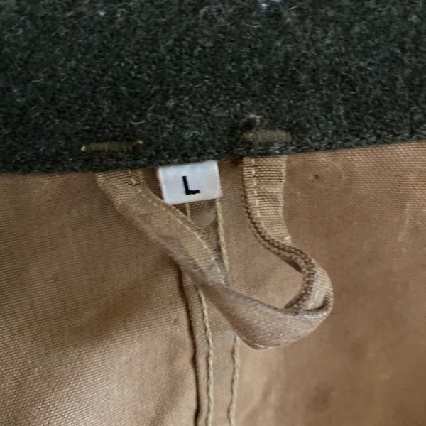 Size Tag on Filson Tin Cloth Jacket Style 620