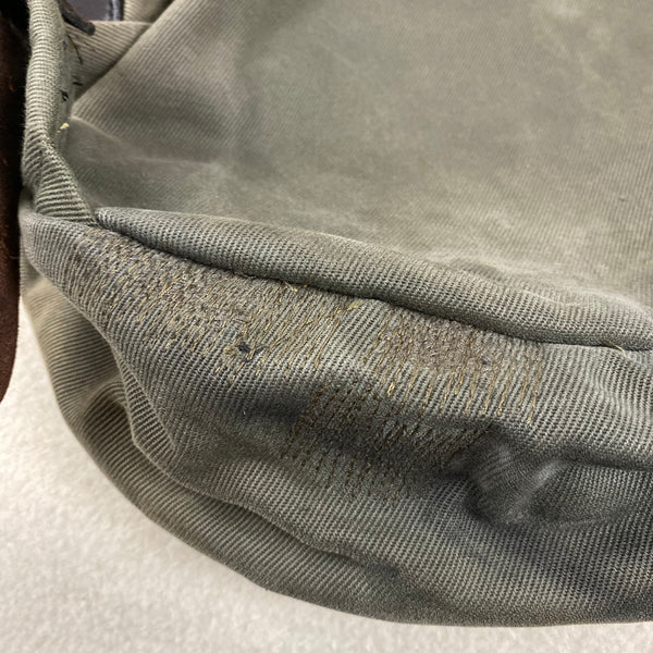 Repairs Completed on Bottom Right Portion of Filson Otter Green Rugged Twill Rucksack