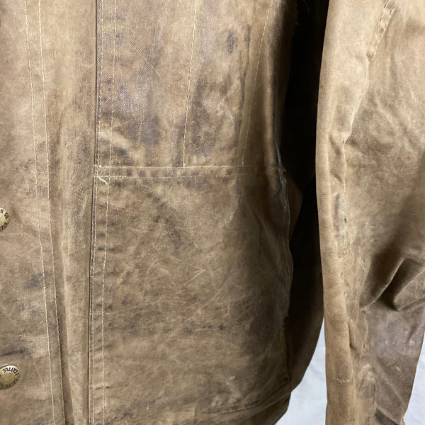 Lower Left Pocket View on Filson Tin Cloth Jacket Style 620