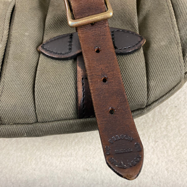 Right Strap View on Filson Otter Green Rugged Twill Rucksack
