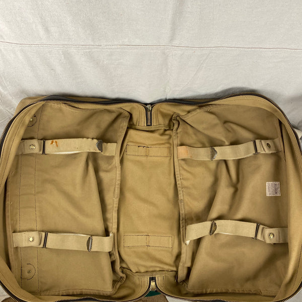 Open View on Vintage Filson Pullman Rugged Twill Suitcase with Talon Zippers