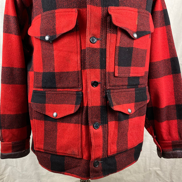 Lower Front View of Vintage Union Made Filson Wool All Use Coat Wool Mackinaw
