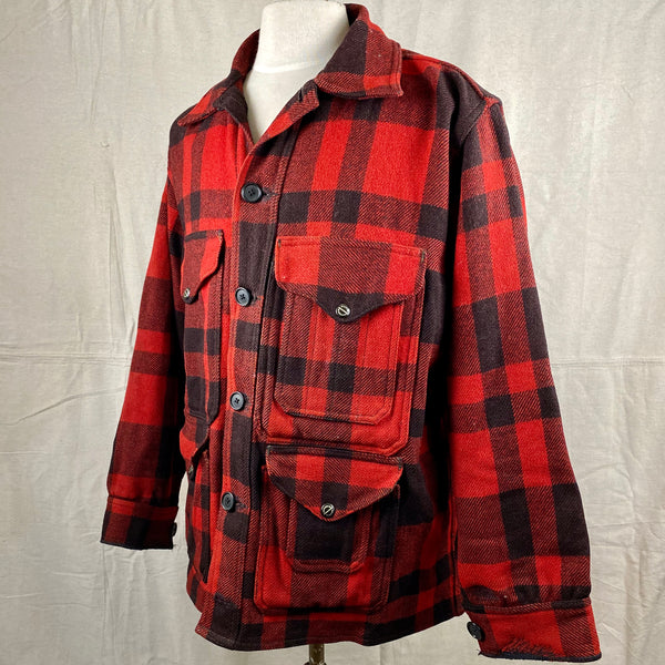 Left Angle View on Vintage 40's/50's Era Union Made Filson Wool Mackinaw