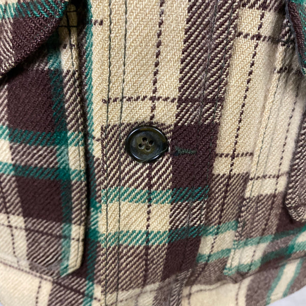 Close Up View of Front Chest View on Rare Vintage Filson Mackinaw Cruiser