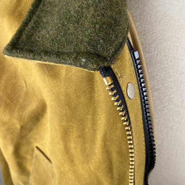 Outer and Inner Zipper View on Filson Tin Cloth Field Jacket NWOT Size M