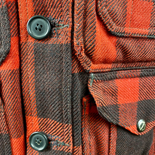 Small Wear on Upper Left Pocket on Vintage 40's/50's Era Union Made Filson Wool Mackinaw