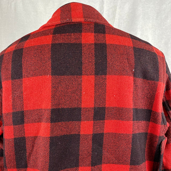 Rear Shoulder View on Vintage 40's/50's Era Union Made Filson Wool Mackinaw
