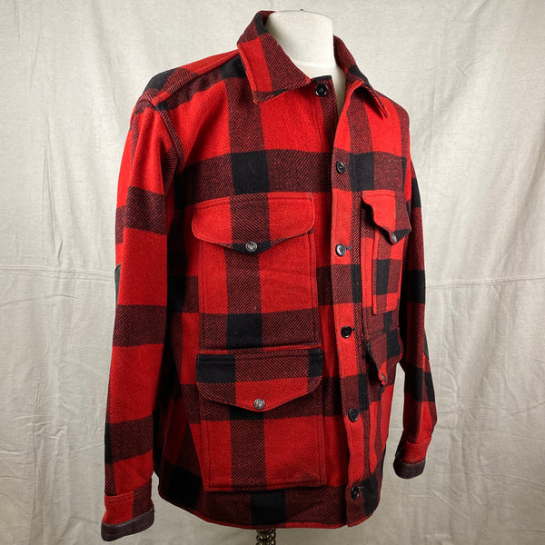 Right Angle View of Vintage Union Made Filson Wool All Use Coat Wool Mackinaw