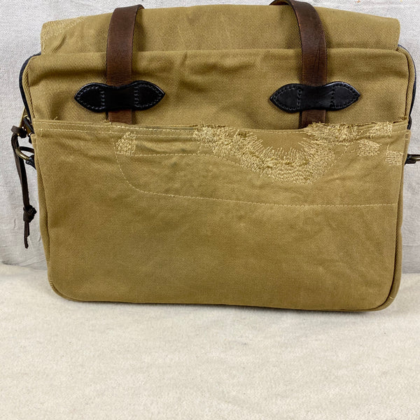 Filson Restoration Department Original Rugged Twill Tan Briefcase FRD