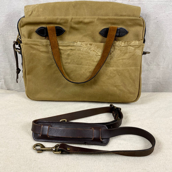 Filson Restoration Department Original Rugged Twill Tan Briefcase FRD
