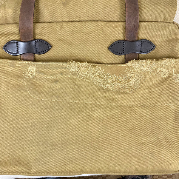Filson Restoration Department Original Rugged Twill Tan Briefcase FRD