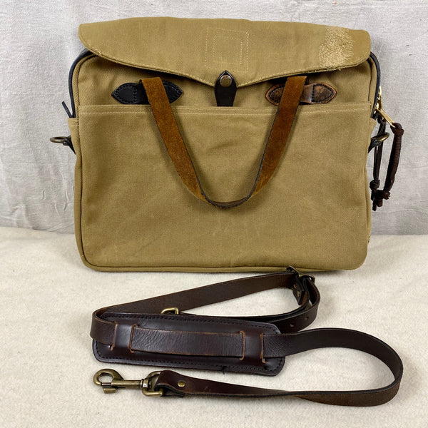 Filson Restoration Department Original Rugged Twill Tan Briefcase FRD