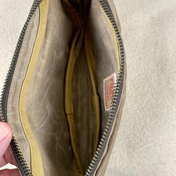 Pouch View of Filson Mini Dop Kit Toiletries Bag Soy Wax Finished Style 70316