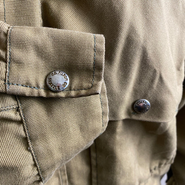 Right Cuff View on Vintage Filson Dry Finish Tin Cloth Cruiser