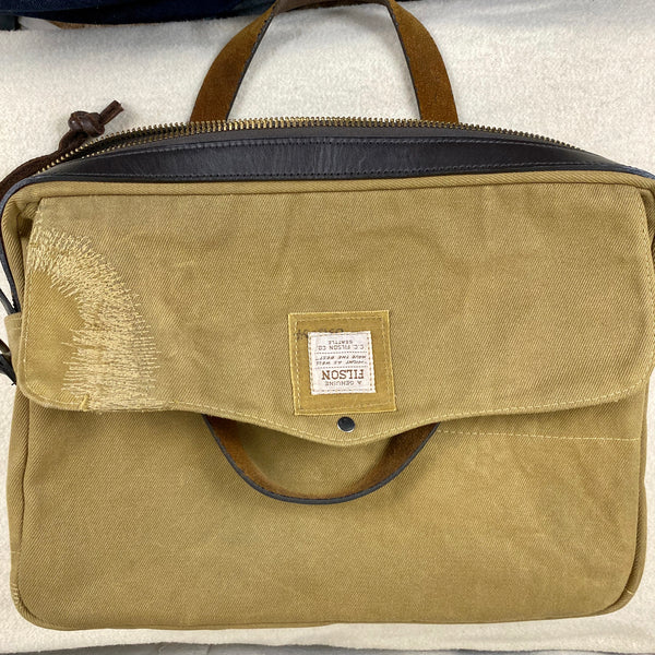 Filson Restoration Department Original Rugged Twill Tan Briefcase FRD