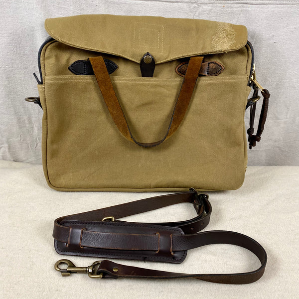 Filson Restoration Department Original Rugged Twill Tan Briefcase FRD