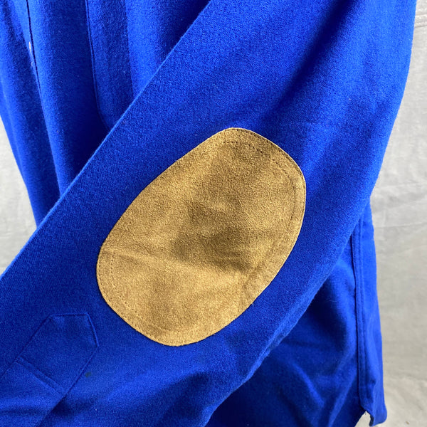 Elbow Patch on Vintage Pendleton Blue Trail Shirt SZ XL
