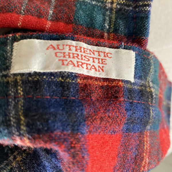 Tartan Tag on Vintage Pendleton Christie Tartan Wool Flannel Shirt SZ L