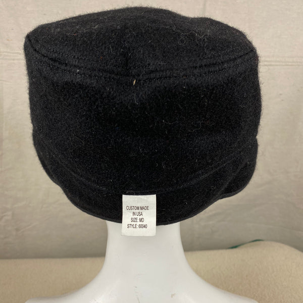 Rear View of Black Filson Mackinaw Wool Hat Size M