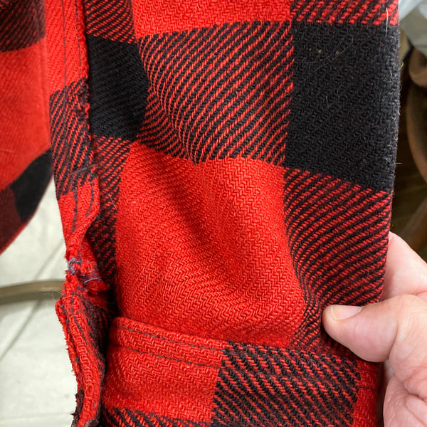 Left Cuff on Vintage Union Made Filson Wool All Use Coat Wool Mackinaw