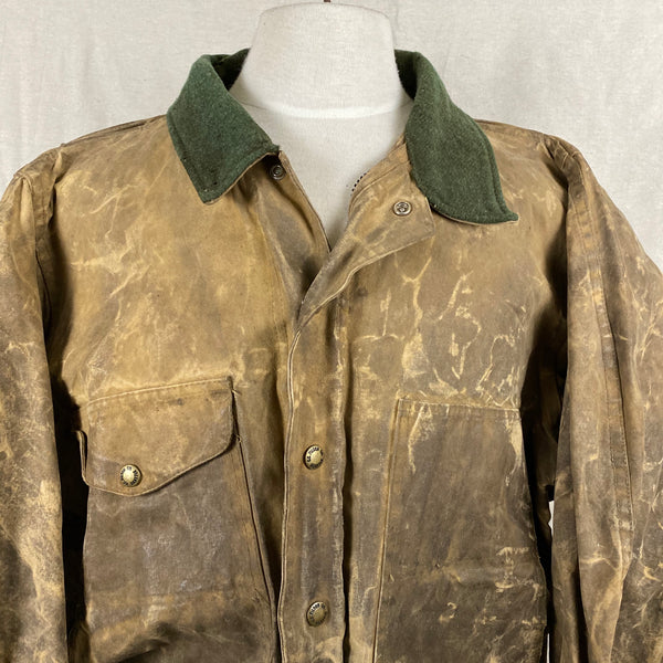 Upper Chest View of Vintage Filson Tin Cloth Jacket Style 623N