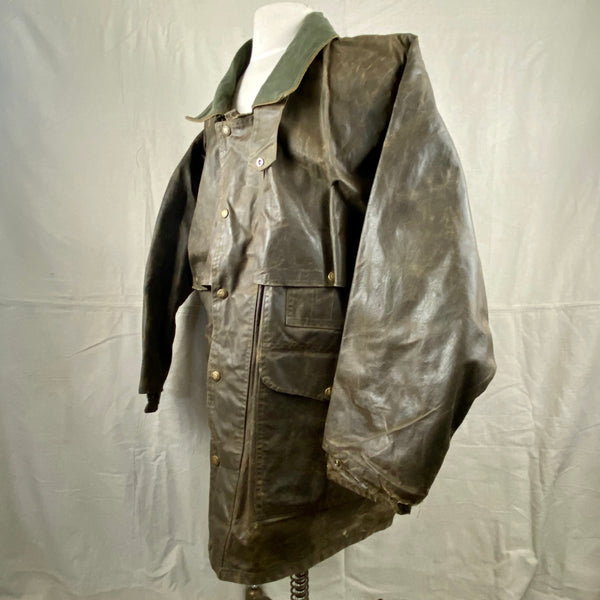 Left Angle View on Vintage Filson Tin Cloth Packer Jacket Size XXL