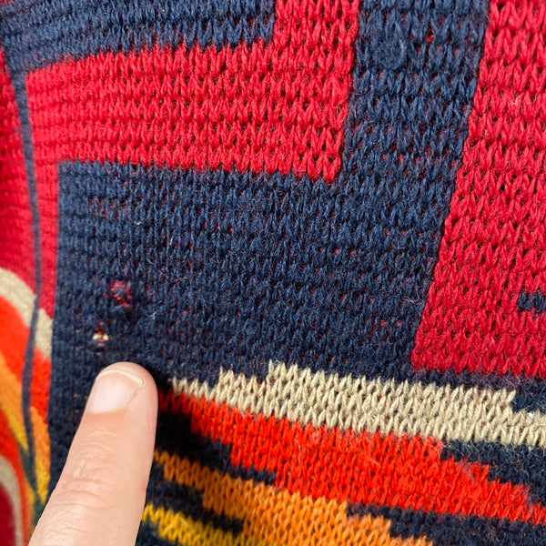 Snag on Chest of Vintage Pendleton High Grade Western Wear Wool Sweater SZ L