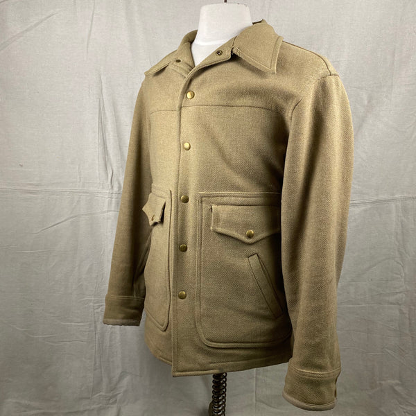 Left Angle View of Vintage Pendleton Wool Tan Coat