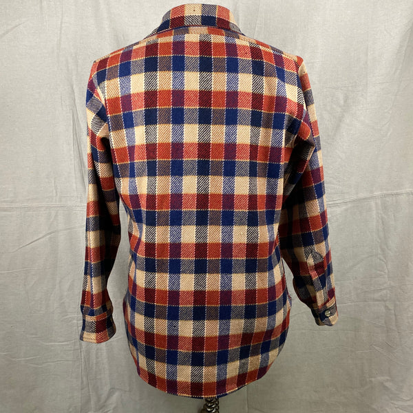 Rear View of Vintage Pendleton Wool Shirt Jac Shirt SZ M