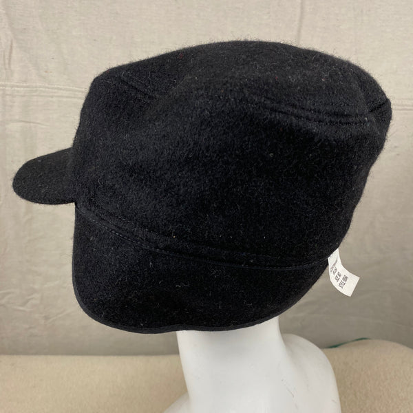 Left Rear Angle View of Black Filson Mackinaw Wool Hat Size M