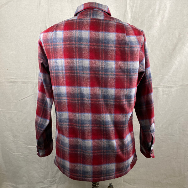Rear View of Vintage Red/Blue Pendleton Board Shirt SZ M
