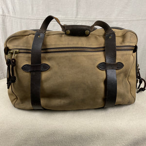 Side View of Vintage Filson Pullman Rugged Twill Suitcase with Talon Zippers