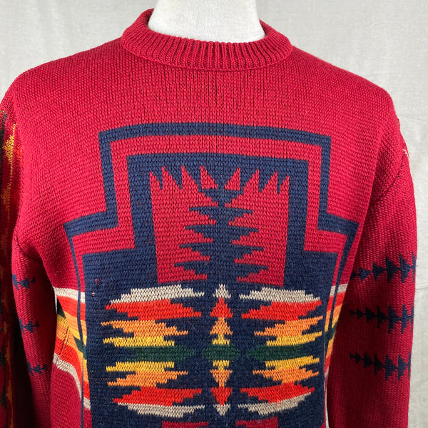 Upper Chest View of Vintage Pendleton High Grade Western Wear Wool Sweater SZ L