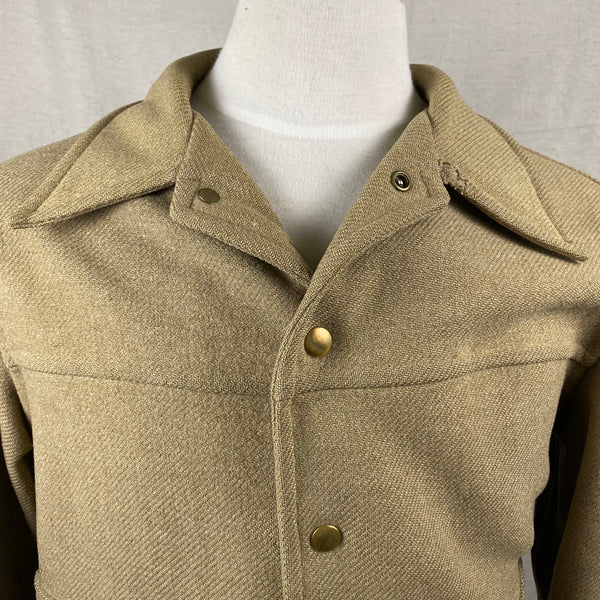 Collar View on Vintage Pendleton Wool Tan Coat
