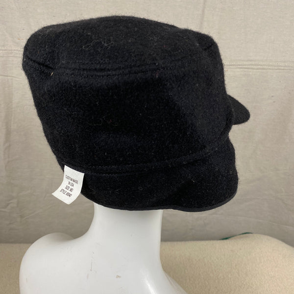 Right Rear Angle View of Black Filson Mackinaw Wool Hat Size M