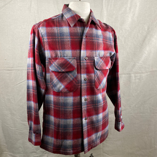 Right Angle View of Vintage Red/Blue Pendleton Board Shirt SZ M