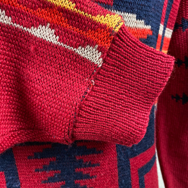 Right Cuff View on Vintage Pendleton High Grade Western Wear Wool Sweater SZ L