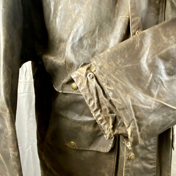 Left Cuff View on Vintage Filson Tin Cloth Packer Jacket Size XXL