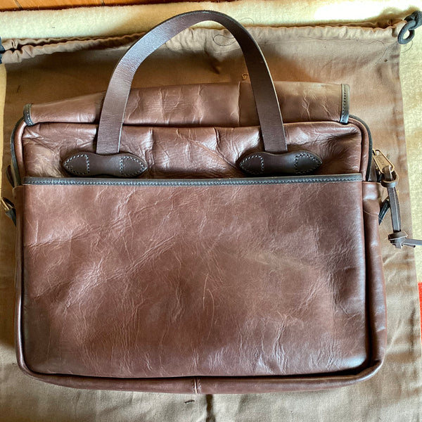 Non Storm Flap View of Filson Weatherproof Original Briefcase New With Tags