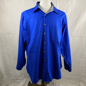 Front View of Vintage Pendleton Blue Trail Shirt SZ XL